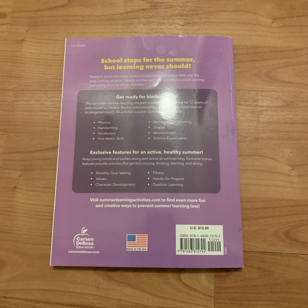 Summer Bridge Activities P to K Grades Workbook Paperback